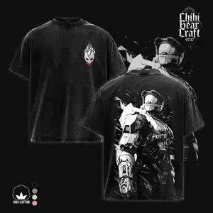 Halo 3 ODST Vintage Heavyweight Washed Tshirt & Hoodie - 100% Premium Cotton Comfort Fabric - Helljumpers Graphic Print Menswear Top, Military Space Soldier Streetwear Casual Straight Tee Gift for Gamer