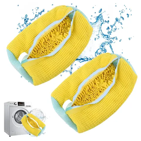 Laundry Shoe Washing Bag for Washing Machine - Protect Your Footwear during the Wash Accessories shoe washing,Mesh Accessory mesh laundry Yellow