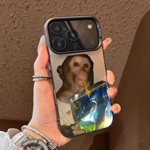 Drin king monkey Pattern Case for iPhone 17 Pro Max 17 Air 16/15/14/13/12/11 Pro Max XR XS E Plus Retro High-end Shockproof Drop Screen Protection Cute Durable PC Smartphone Cover