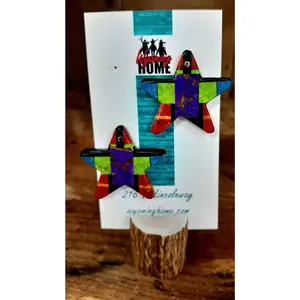 Multistone Star Earrings