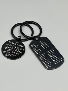 Double-Sided Morse Code Keychain, Letter and Number Design, Educational Gift for Radio Enthusiasts, Unisex Car Key Holder