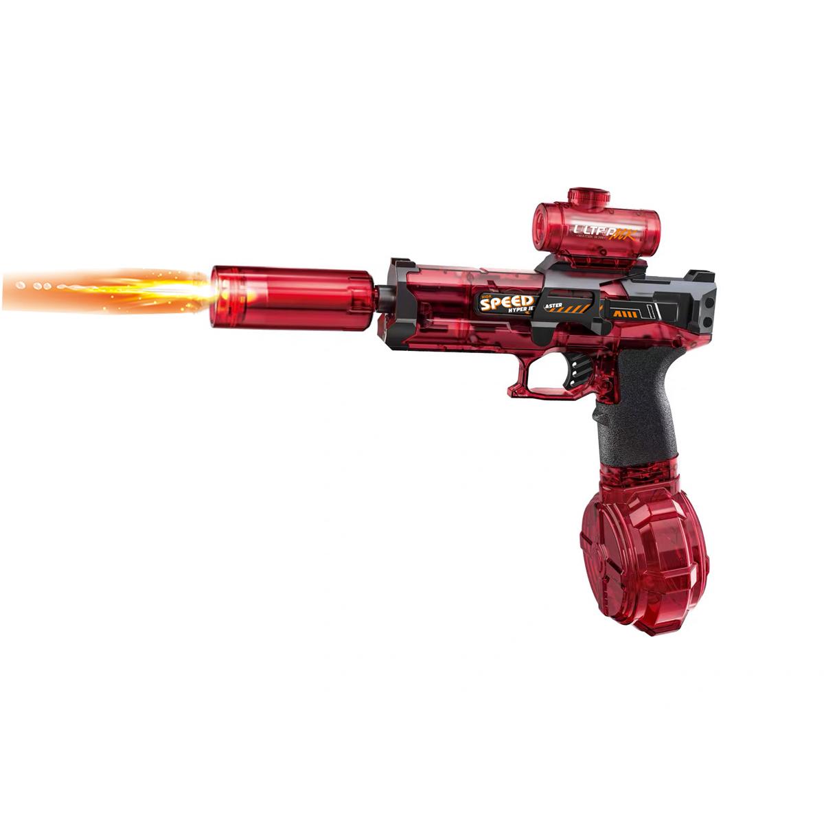 #Summervibes Ultimate Battle Electric Water Gun, Automatic Powerful Water Blaster with LED Glowing Muzzle, 320cc Large Capacity, 32FT Long Range, Summer Outdoor Shooting Toy for Kids & Adults Beach Pool Party