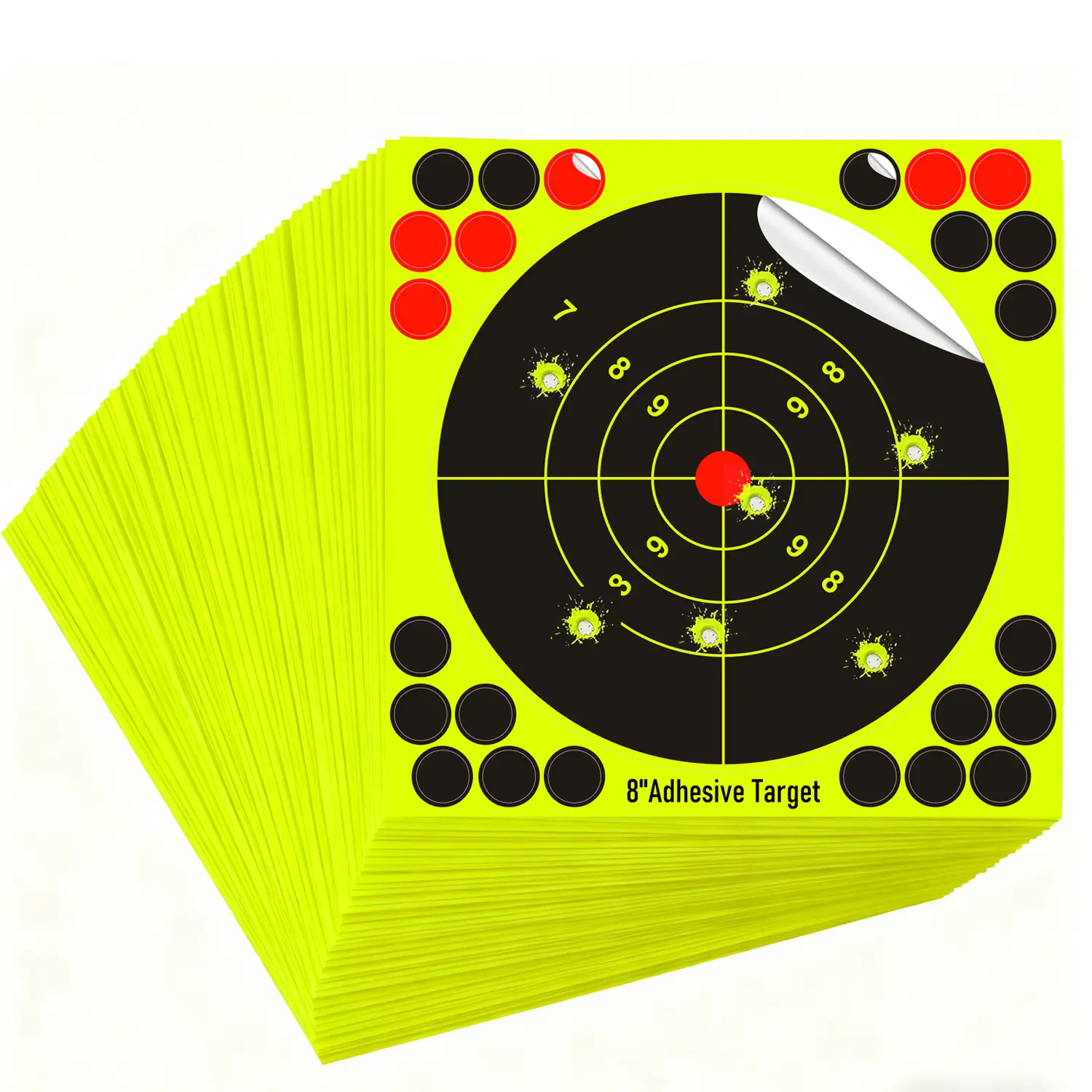 50 Pack 8" Shooting Targets - Paper for Rifle/Gun Practice