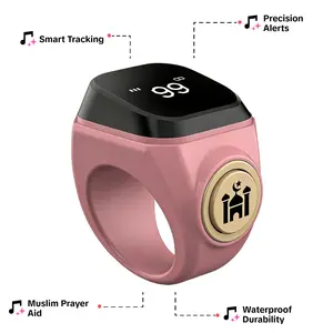 Smart Prayer Counting Ring, Precise Time Reminder + APP Tracking, Automatic Alarm, Waterproof Durable Muslim Prayer Helper
