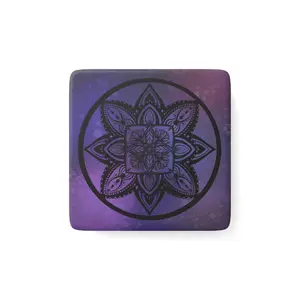 Plum Sanctuary Mandala - Porcelain Magnet