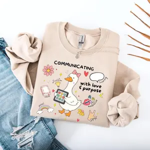 SLP Grad T-SHIRT /  Sweatshirt , Speech Therapist AAC Shirt Speech Teacher Speech Language Pathologist Shirt Cotton Fabric for Women & Men