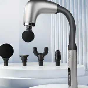 Massage Gun Deep Tissue With Extended Handle Revolutionary U-Shaped Back Massager Body Massager For Neck, Shoulder, Leg Relaxing, 4 Massage Heads & 9 Speed Levels. Ultimate Deep Tissue Pain Relief, The top choice for fitness Christmas gifts