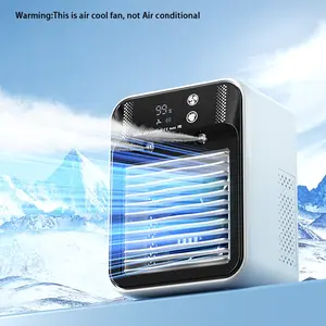 3-In-1 Air Cooler with 2 Speed Mist Fan, Built-In 3000mah Battery, Compact Cooler for Travel, Office, Living Room, Bedroom