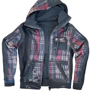 NRT Flannel Hoodie Medium - Men's Sweatshirt for Winter - Menswear, Sweatshirts