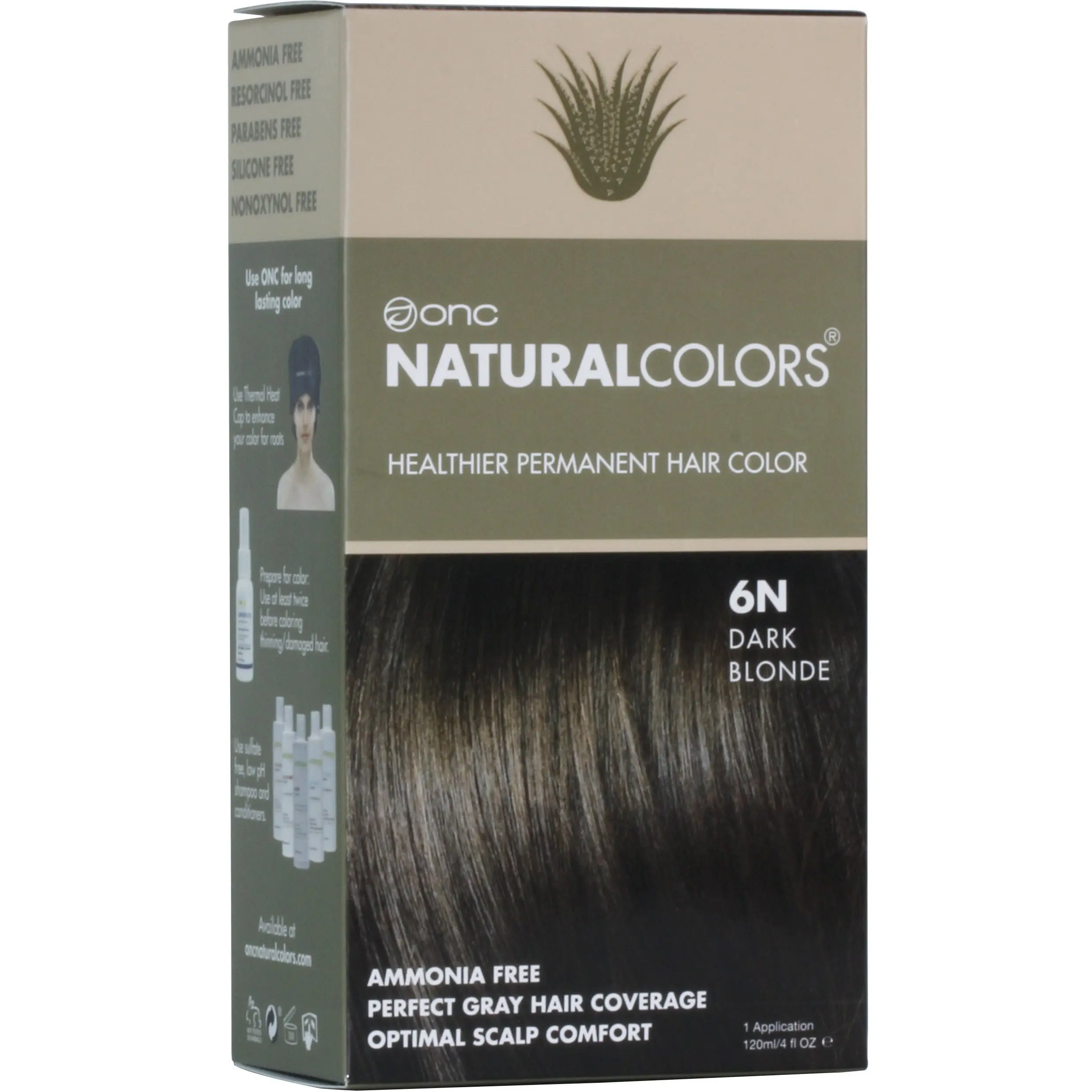 6N Dark Blonde Heat Activated Hair Dye With Organic Ingredients 120 mL / 4 fl. oz.