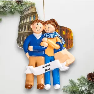 Personalized Love in Italy Christmas Ornament – Custom Couple’s Trip to Rome Keepsake – Italian Vacation Travel Gift – Noel Box