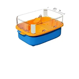 Solid Design Anti-Escape Sun Table Box Eco-Friendly Plastic Tortoise Tank for Villa Turtles Separate Leaching Waterproof IPX5 for Reptiles, Turtle tank Terrarium Supplies