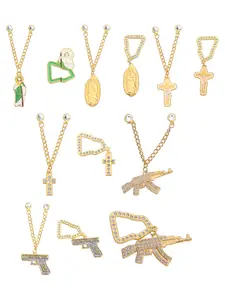 Mexican Street Culture Baseball Cap Jesus Cross Chain Metal Hat Clip Trendy Hat Pendant Badge Party Accessory Pin Fashion Accessory