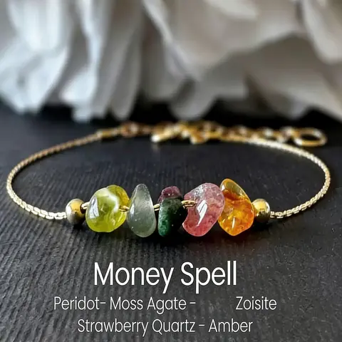 1 pc Moon Energy Bracelet Raw Crystal For Intuitive Healing Manifestations Perfect Gift For Women, Ins Style Design, Suitable For Daily Wear, Gift For Friends, Family, Couples, Birthday And Holiday, Natural Crystal Bracelets