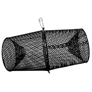 Torpedo-style fishing cage | High-strength steel wire mesh | Two-piece fishing cage