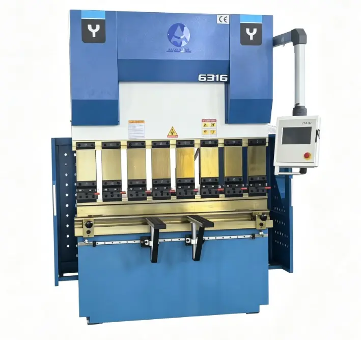 63t 1.6m Full Auto 2 Axis Hydraulic Press Brake Sheet Metal Bending Machine, TP10S Control System, 7-in Touch Screen, for Aluminium/Carbon Steel/Stainless Steel, Free Accessories, Training on Installation, Sample Testing & Inquiry Support