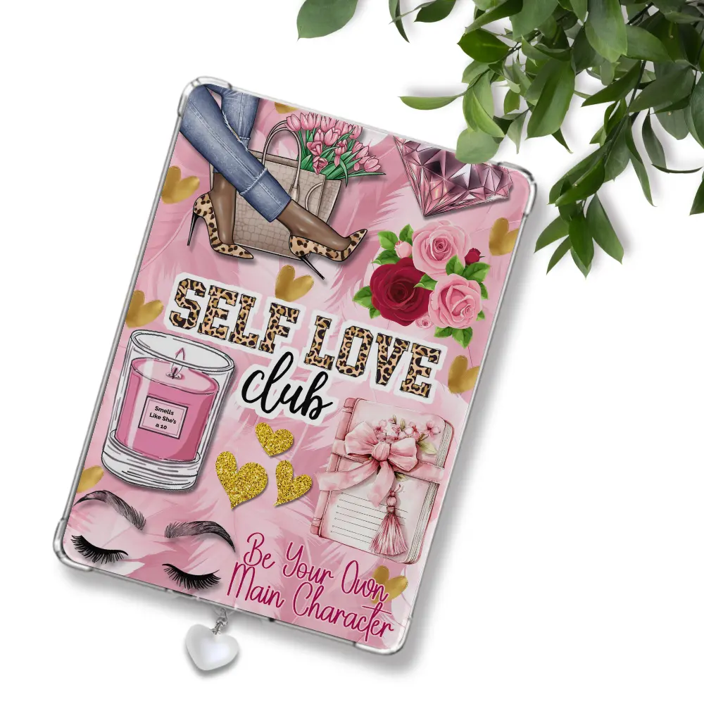 Brown Girl Self Love Club Sticker Look Kindle Insert for Clear Case | Bookish Accessories Scrapbook Materials