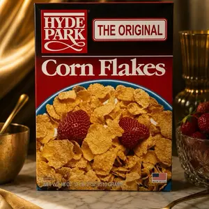 Cornflakes, Crunchy Breakfast Cereal, High-Fiber Whole Grain Cereal for Daily Morning Meals