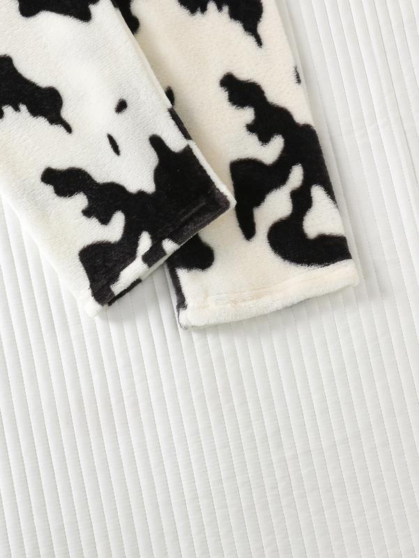 Women's Two-Piece Pajama Set of Plush Casual High-End Winter Warm Homewear with Pocket Design Cozy Comfort in Every Stitch Loungewear Nightwear Chic Elegance Pjs Top Womenswear Star Pattern Long Sleeve