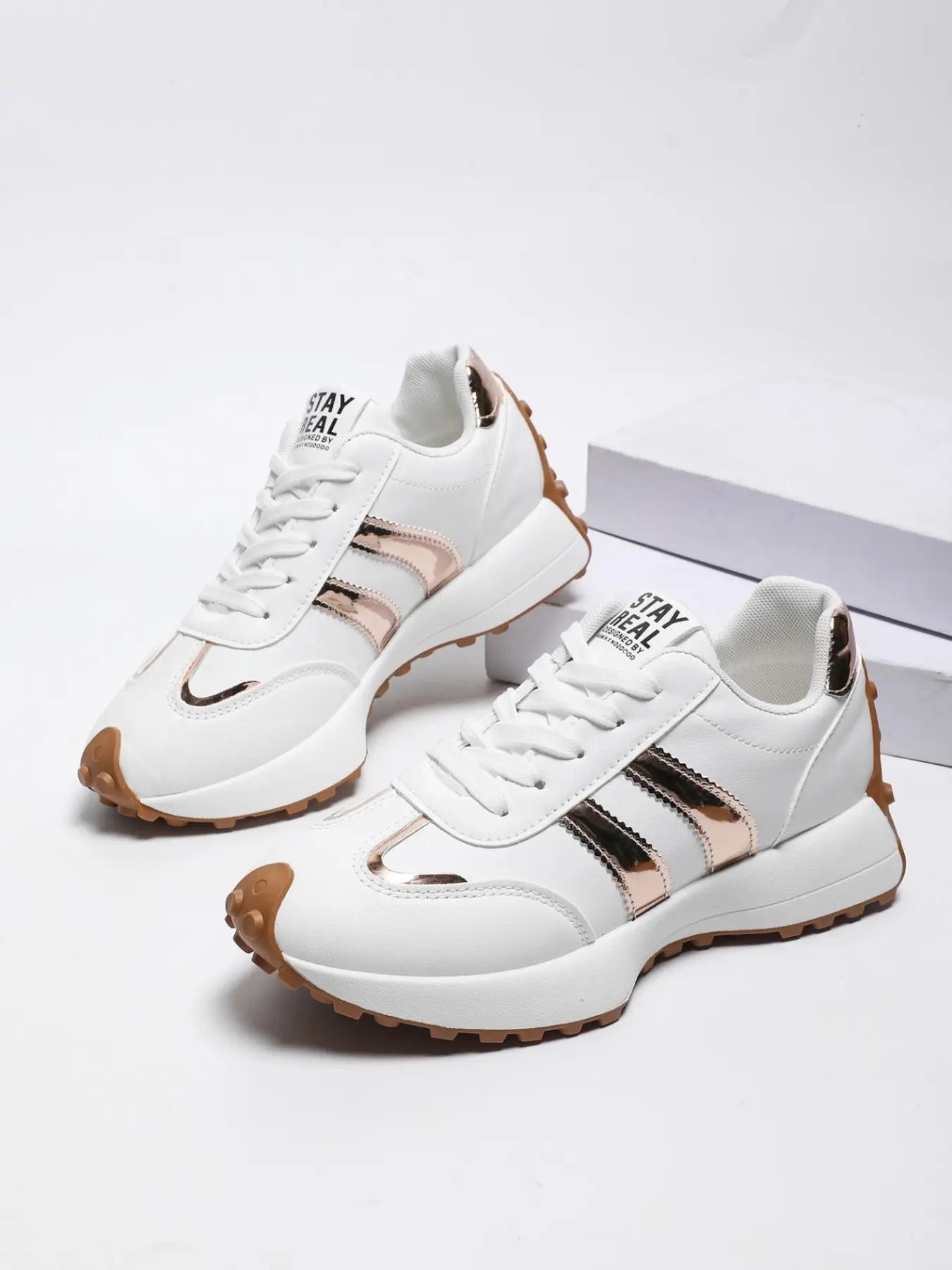 Women's Height Increasing Thick Sole Non Slip Comfortable Breathable Fitness Sporty Running Shoes for Outdoor Sports