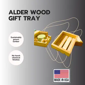 Natural Alder Wood Gift Tray