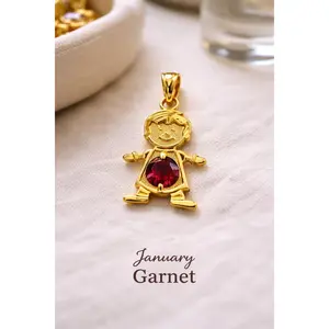 boy birth stone pendant