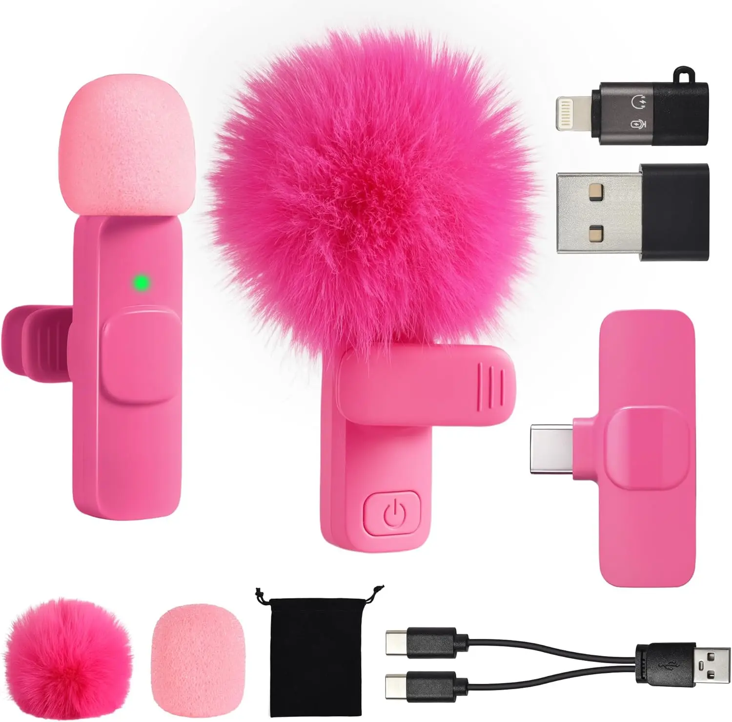Mini Microphone for  Android Phone Tablet ipad PC, Usb C  Lavalier Mic for Video Recording Vlogging Youtube  Podcast Interview content creators, Type C  Microphones Rose