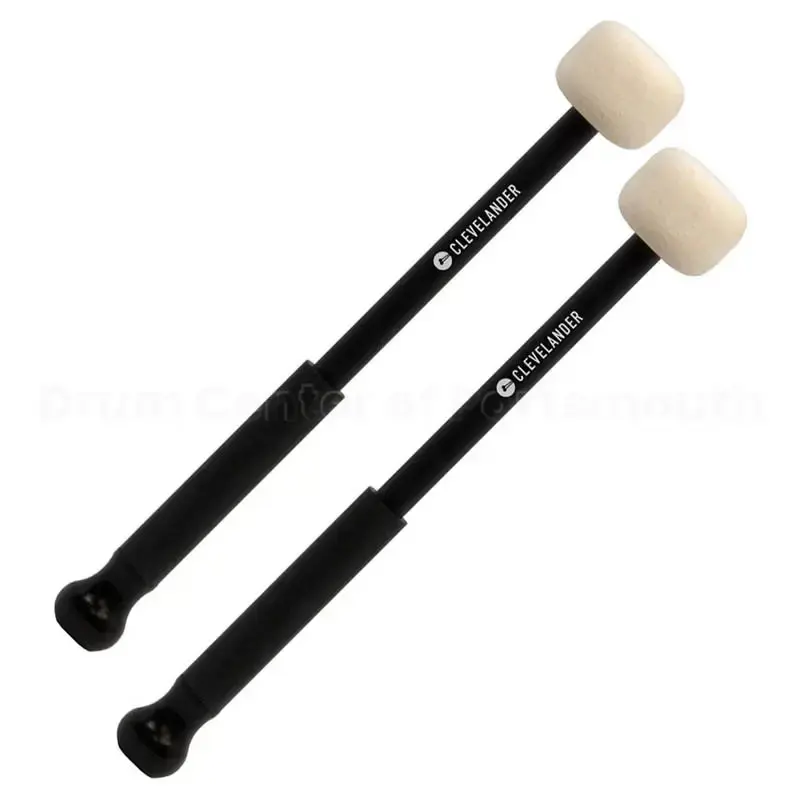 Clevelander Marching Bass Drum Mallets, Aluminum, Medium