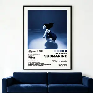 The Marías Submarine Album Poster, Unframed Music Print, Vintage Album Cover Wall Art, Aesthetic Room Decor, Gift for Fans