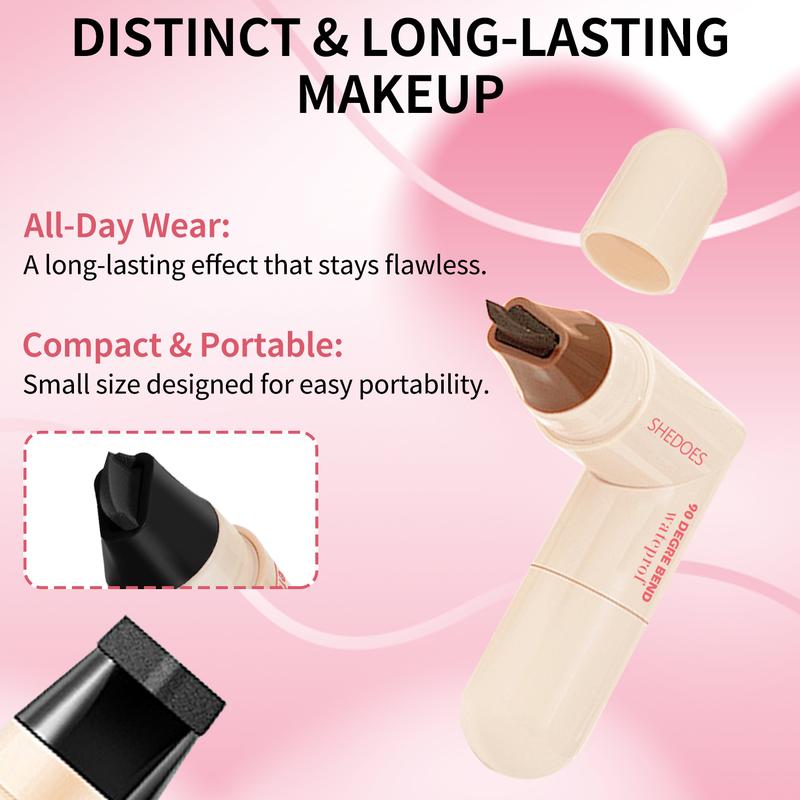 All-in-one Eyeliner Stamp Pen - Precise Application, Versatile & Easy to Use, Compact for On-the-Go Touch-ups, Natural Black & Honey Tea Brown Options