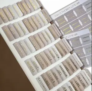 Golden Embossed Beige Neutral Bible Tabs