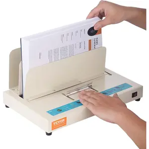 VEVOR Thermal Binding Machine, 500 Sheets Capacity Book Binding Machine, Thermal Book Binder 50mm Binding Thickness A3(Short Edge)/A4/A5 Document, with Infrared Optical Detection