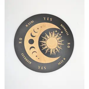 Moon Phase Pendulum Board – Divination Tool for Spiritual Guidance & Energy Reading Decor Ornaments