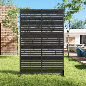 6 ft. H x 4 ft. W Outdoor Metal Privacy Screen Outdoor Metal Decorative Fence