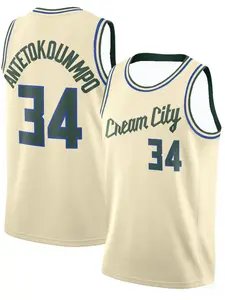 Cream Color Basketball Jersey Unisex, Breathable Mesh Sleeveless Vest, Urban Streetwear, Casual Sport Training Top, All Seasons