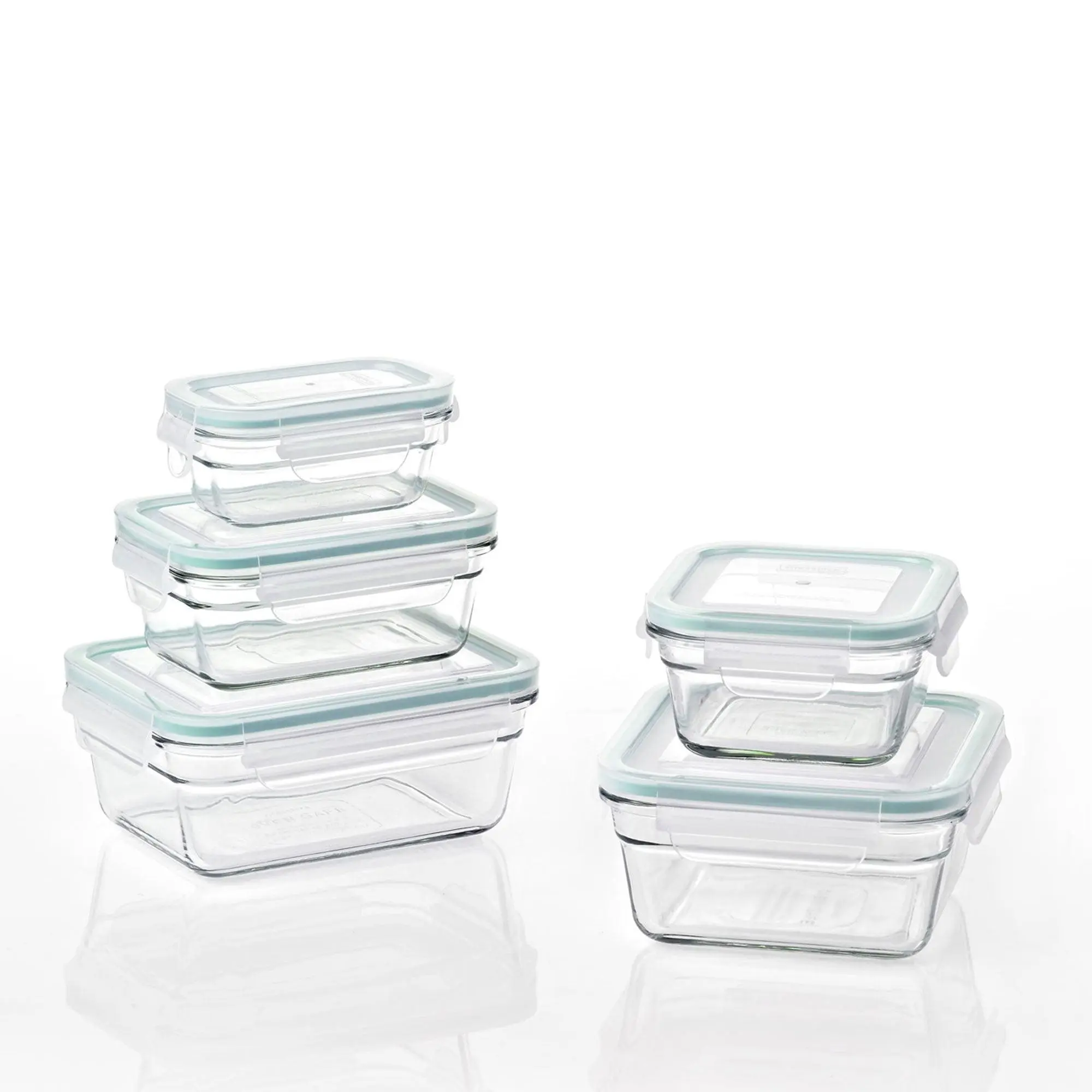 Glasslock Oven and Microwave Safe Glass Food Storage Containers 10 Piece Set Glasslock Oven and Microwave Safe Glass Food Storage Containers 10 Piece Set