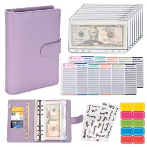 Budget Binder with Cash Envelopes - A6 Money Organizer with Zipper envelopes