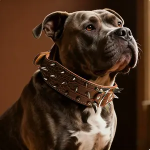 Wide Studded Dog Collar – Anti-Bite, Street Style, Heavy Duty & Tug Resistant