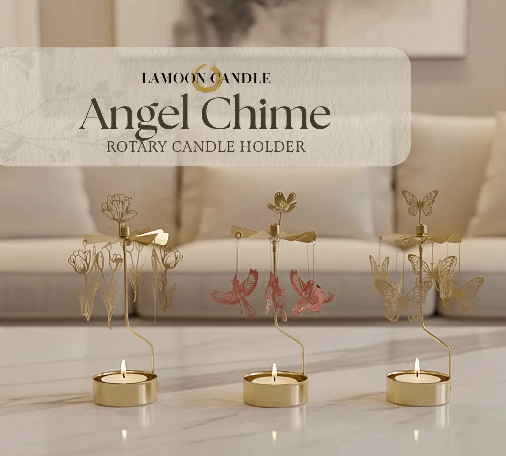 Angel Chime Rotary Candle Holder - Spinning Tealight Carousel