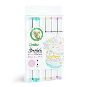 Ohuhu PASTEL Tones 6 Pack Alcohol Markers