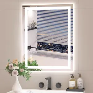 28X36 LED Bathroom Mirror with Lights, Anti-Fog, Backlit + Front Lit, Lighted Bathroom Vanity Mirror for Wall, Memory Function, Dimmable, Tempered Glass, Shatter-Proof, ETL Listed