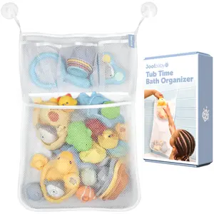 Jool Baby Bath Toy Storage Bag – Mesh Holder for Kids Bathtub Toys – Suctions to Wall, Machine Washable Jool Baby Bath Toy Storage Bag – Mesh Holder for Kids Bathtub Toys – Suctions to Wall, Machine Washable