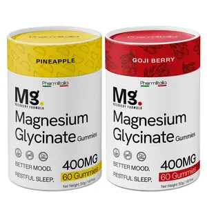 Magnesium Glycinate Gummies 400mg - Sleep Gummies for Kids & Adults - Magnesium Glycinate Chewable High Absorption for Muscle Recovery, Better Sleep & Relaxation
