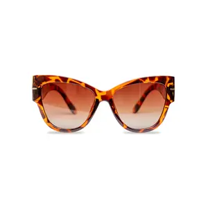 ZURRICI Designer Fashion Women's Sunglasses - Premium Luxury Stylish Shades with Leopard Shell Frame and Gradient Lenses