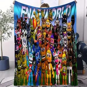 Five Nights at Freddy's（FNAF） Horror Game Blanket, Multifunctional Plush Throw for Sofa Bedroom Gaming, Perfect Birthday Gift for Teens Gamers