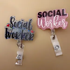 Social Worker Badge Reels