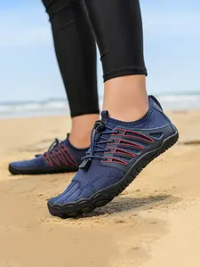 Men's Summer Water Shoes, Anti-Slip Rubber Sole, Breathable Mesh Fabric, Quick-Dry Beach Shoes, Suitable for Swimming, Hiking, Running, Yoga
