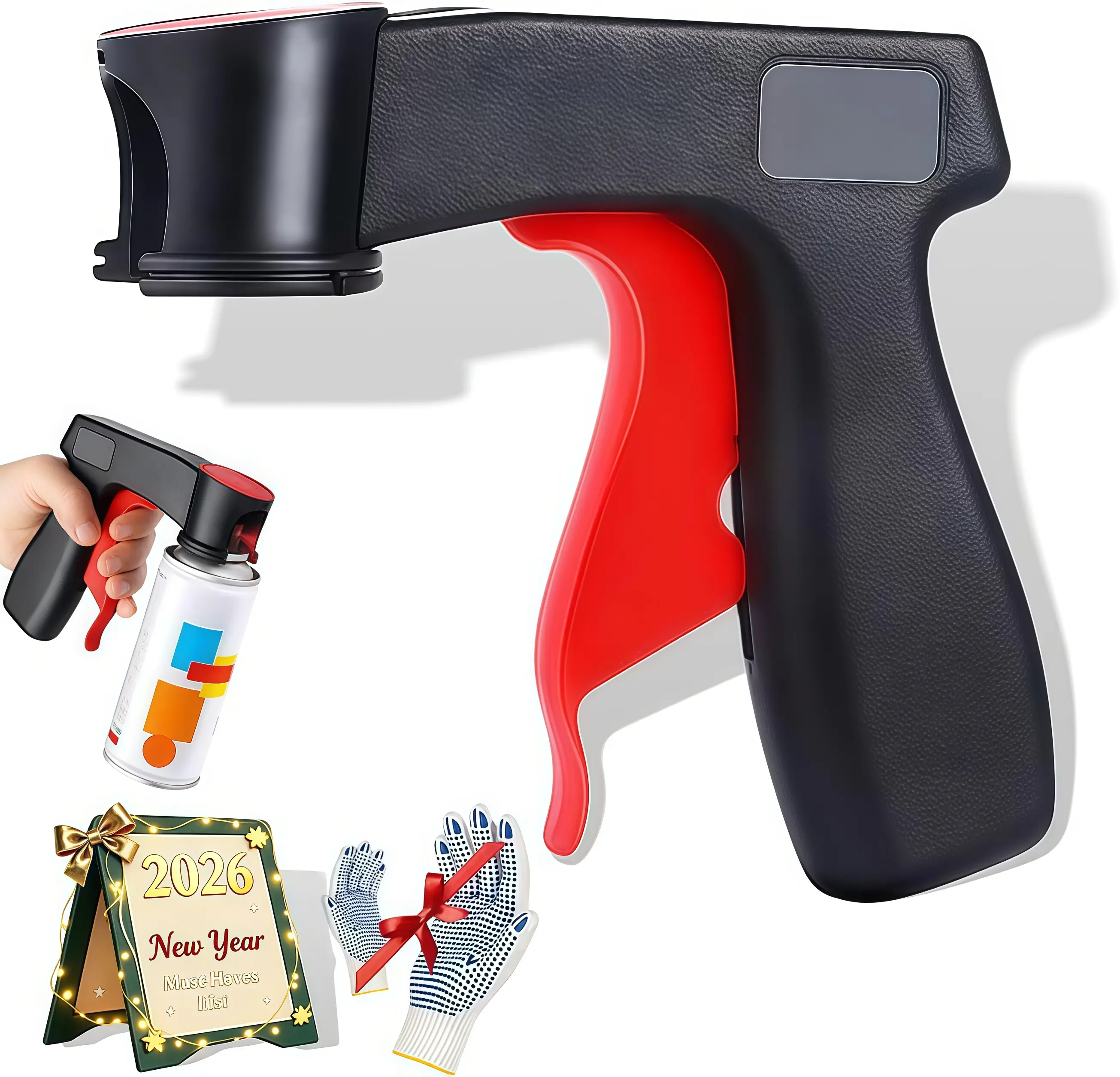 Self painting spray gun handle, aerosol can general spray gun, spray can power assist handle, spray can handheld spray gun, self painting modified gun handle, graffiti painting auxiliary tools, paint can press spray gun, aerosol can spray handle