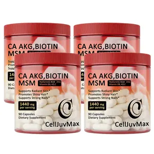 Advanced Hair, Skin & Nails Support with MSM, Biotin & Hyaluronic Acid | Formulated with Vitamins C, D3 & K2 | Promotes Radiant Glow, Strength & Hydration | 90 Capsules