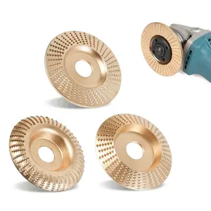 3PCS 4" Grinding Wheels, Wood Carving Disc for Angle Grinder, Wood Angle Shaping Wheel for 4" & 4.5" Angle Grinders, Woodworking Rotary Tool for Wood Carving, Sanding